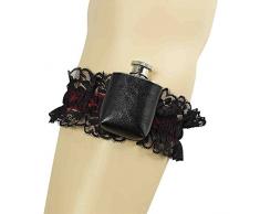 Bristol Novelty BA608 Strumpfband mit Flachmann, womens, Mehrfarbig, Einheitsgröße