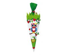 Ursus 9850012 - Schultüten Bastelset Eule 1, 6-eckig, 68 cm, bunt
