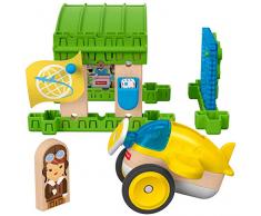 Fisher-Price GLM43 - Wunder Werker Holzspielzeug Spielzeug Flugzeughalle Spielset aus FSC zertifiziertem Holz, Spielzeug ab 3 Jahren