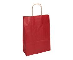 SPIRIT 403384 SB Geschenktüte, Standard 26x12x35cm, 10 STK, Rot