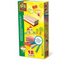 SES creative 00208 Bunte Kreide mit Tafelwischer