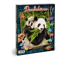 Schipper Malen nach Zahlen , Pandabären , Bilder malen für Erwachsene, inklusive Pinsel und Acrylfarben, 24 x 30 cm