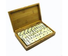GMMH Domino in Holzbox Geschenkbox Dominosteine Dominospiel Gesellschaftsspiel