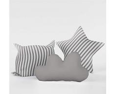 Elfique New 7019-117213 Sitzkissen Kissen Set, Grau