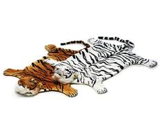 Unbekannt Sunny Toys 36806 - Plüsch Vorleger Tiger 110 cm, 2er Set, braun/weiß