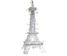 Tronico 10034 - Metallbaukasten Turm mit 50 LED Lichtern, Profi Serie, 1820 Teile, ca. 77 x 32 x 32 cm