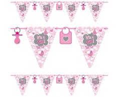 Folat Wimpelkette * Its A Girl * für eine Baby-Party zur Geburt von einem M