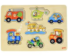 Goki Steckpuzzle Verkehrsmittel: 30 x 21 cm, Holz, 7 Teile, per Stück