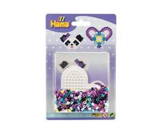 Hama 4186 Kleine Blister-Packung Herz, Bügelperlen Midi, ca. 350 Stück inklusive Stiftplatte und Zubehör