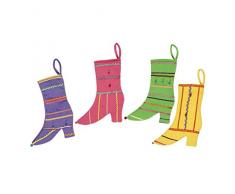 WIDMANN Damen Samtsocken Hexe, Accessoire für Halloween, Kostüme