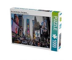 CALVENDO Puzzle New York City Views - Time Square 1000 Teile Lege-Größe 64 x 48 cm Foto-Puzzle Bild von Oliver Pinkoss Photostorys
