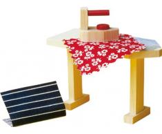 Rülke Holzspielzeug 21652 Puppenhauszubehör, holzfarben, rot, gelb