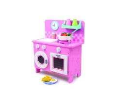 small foot 1580 Küche Rosali aus Holz, in pastelligen Farben, mit allerlei Zubehör für realistisches Spielgefühl