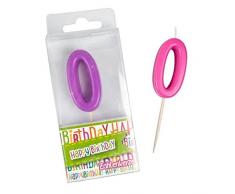 Trendhouse GmbH Geburtstagskerze Zahl 0 sort.