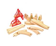 Bigjigs Rail Brücken Ausbauset Für Holzeisenbahn