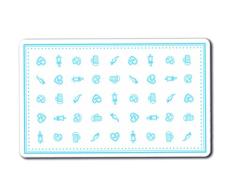 Design Frühstücksbrettchen mit bayerischen Motiven in weiß-blau