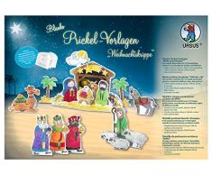 Ursus 21380099 Blanko Prickelvorlagen für eine Weihnachtskrippe, weiß