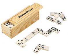Happy People 61824 - Domino, 28 Spielsteine im Holzkasten