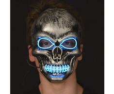BOTI Neon Totenkopf Maske – Leuchtende Maske – Neon Maske für Halloween