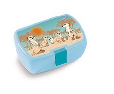 Nici 45440 Brotdose, Erdmännchen-Familie, 18x12,5x6,5cm, blau