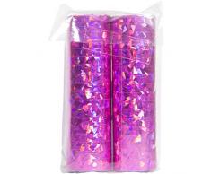Folat Luftschlangen Holographisch Magenta 4m - 2 Stück