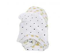 Motherhood Baumwoll-Musselin Babydecke, 2-lagig, 95x110cm, vorgewaschen, Kleckse gelb