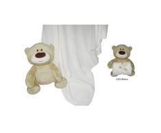 Duffi Baby Decke und Plüschtiere, 90 x 75 cm, Weiß Master Baby Home, S.L. 5432-01