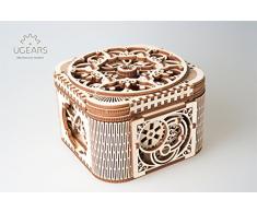 UGEARS 70031 Treasure Box / Schatulle, 3D-Holzbausatz ohne Klebstoff