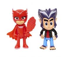 PJ Masks Set mit 2 Figuren Buddha und Wolfie Howler, Mehrfarbig, 95265