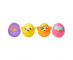 TOMY E72818 Hide & Squeak Bath Squirters Eggs Badespielzeug, Mehrfarbig