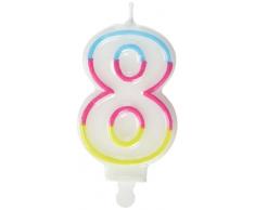 Susy Card 40012131 - Zahlenkerze 8