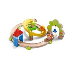 HABA 300439 - Kugelbahn Kullerbü - Kringelbahn, Holzkugelbahn mit vielen Kurven und Glöckchentor, Spielzeug ab 2 Jahren