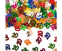 Folat 05341 - Tischkonfetti Zahl 20 - bunt - 1 x 14 gr.