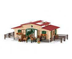 Schleich 42195 - Pferdestall mit Pferden und Zubehör