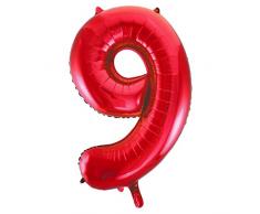 Unique Party Folienballon im Zahlen-Design, groß, 86,4 cm