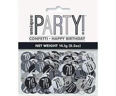 Unique Party 83830 Konfetti, schwarz/silber