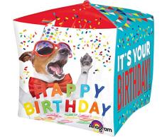 Amscan 3516501 Folienballon Cubez It´s your Birthday - Party Hund