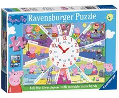 Ravensburger Peppa Pig Puzzle mit Uhr, 60-teilig