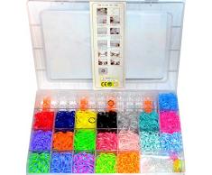 Gifts 4 All Occasions Limited SHATCHI-551 Loom DIY Kit beinhaltet 4000 Bänder, Werkzeuge, Charms, mehrfarbig