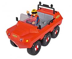 Simba – Feuerwehrmann Sam Hydrus Amphibienfahrzeug, mit Sam Figur, schwimmt auf dem Wasser, 20cm, für Kinder ab 3 Jahren