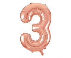 Unique Party Supplies Folienballon im Zahlen-Design, groß, 86,4 cm