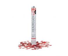 Relaxdays Party-Popper 40 cm, 6-8m Effekthöhe, Konfetti-Shooter, Konfetti-Kanone, Herzen