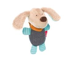 Sigikid Mädchen und Jungen, Greifling mit Glöckchen Hügge Hug, Babyspielzeug, empfohlen ab 3 Monaten, blau/beige, 39218