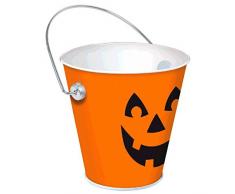 amscan 430242 Jack o Laterne, Metall Eimer, 11 x 11 cm