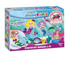 CRAZE Splash BEADYS Mermaid & Co. Meerjungfrau Steckperlen Bügelperlen ohne Bügeln Starter Bastelset 20609, bunt
