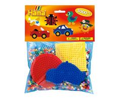 Hama 4413 - Packung für Spielgruppen, ca. 3000 Bügelperlen, 4 Stiftplatten und Zubehör