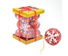 Gifts 4 All Occasions Limited SHATCHI-95 Weihnachtskugeln aus weichem Schaumstoff, Rot, 12 Stück