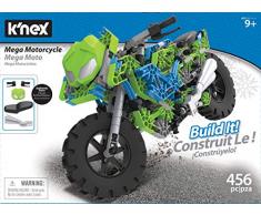 KNex 36180 - BAU- und Konstruktionsspielzeug Set Mega Motorcycle, STEM Baukasten, Konstruktionsset für Motorrad, Bauset mit ca. 456 Teilen, Spielset Fuer Kinder von 9 - 14 Jahre