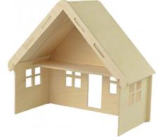 Pebaro 880/1 Holzbausatz 3D Puzzle Puppenhaus klein