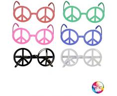 Unbekannt Aptafêtes – ac1121 – Brille Peace and Love ohne Gläser